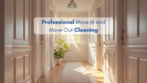 Bright North American style hallway with natural light and clean design, representing the importance of home sanitization tips for a healthier living space.